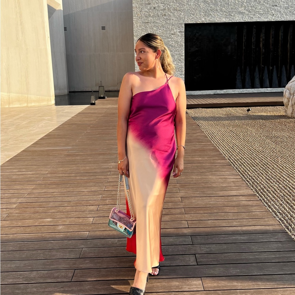 Zara Tie Dye Print Asymmetric Dress